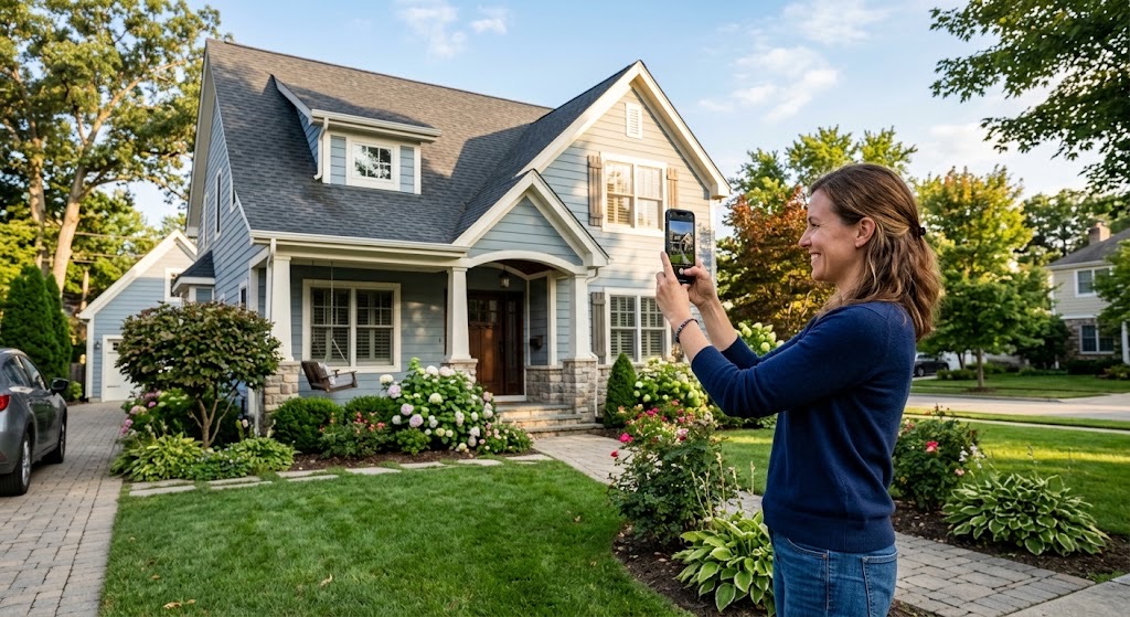 Person taking photo with phone